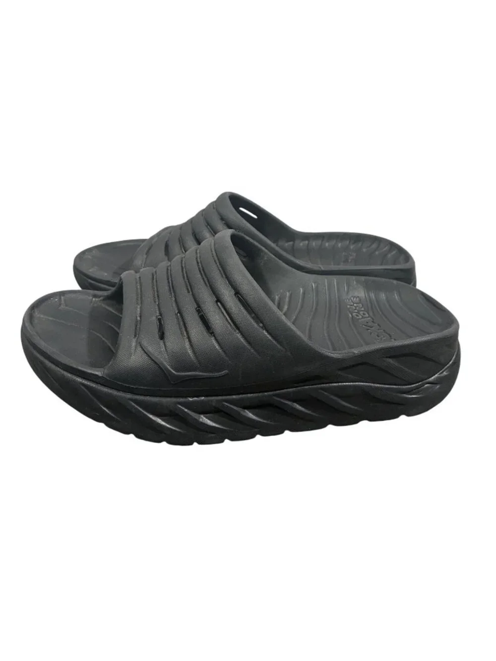 Hoka One One Ora Recovery Slide 2 sandals Black Size 8 Comfortable Lightweight